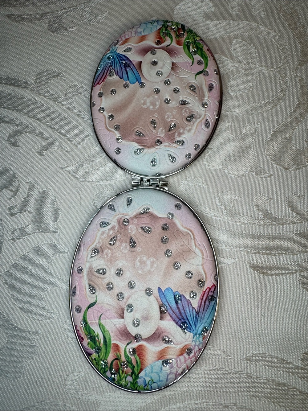 New Pink Mermaid Ocean Compact Mirror